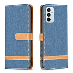 Coque Portefeuille Livre Cuir Etui Clapet B16F pour Samsung Galaxy F23 5G Bleu Royal