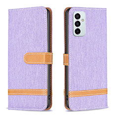 Coque Portefeuille Livre Cuir Etui Clapet B16F pour Samsung Galaxy F23 5G Violet Clair
