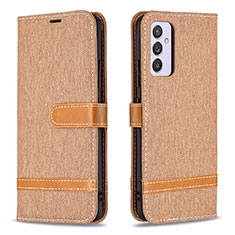 Coque Portefeuille Livre Cuir Etui Clapet B16F pour Samsung Galaxy F54 5G Or