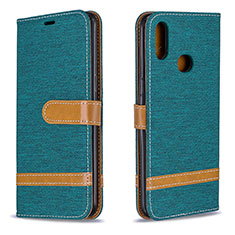 Coque Portefeuille Livre Cuir Etui Clapet B16F pour Samsung Galaxy M01s Vert