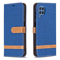 Coque Portefeuille Livre Cuir Etui Clapet B16F pour Samsung Galaxy M32 4G Bleu