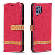 Coque Portefeuille Livre Cuir Etui Clapet B16F pour Samsung Galaxy M32 4G Rouge