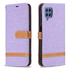 Coque Portefeuille Livre Cuir Etui Clapet B16F pour Samsung Galaxy M32 4G Violet Clair