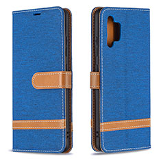 Coque Portefeuille Livre Cuir Etui Clapet B16F pour Samsung Galaxy M32 5G Bleu