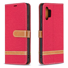 Coque Portefeuille Livre Cuir Etui Clapet B16F pour Samsung Galaxy M32 5G Rouge