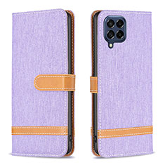 Coque Portefeuille Livre Cuir Etui Clapet B16F pour Samsung Galaxy M53 5G Violet Clair