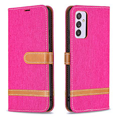 Coque Portefeuille Livre Cuir Etui Clapet B16F pour Samsung Galaxy Quantum2 5G Rose Rouge