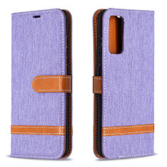 Coque Portefeuille Livre Cuir Etui Clapet B16F pour Samsung Galaxy S20 FE (2022) 5G Violet Clair