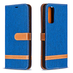 Coque Portefeuille Livre Cuir Etui Clapet B16F pour Samsung Galaxy S20 FE 5G Bleu