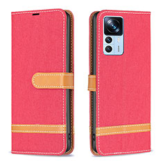 Coque Portefeuille Livre Cuir Etui Clapet B16F pour Xiaomi Mi 12T 5G Rouge