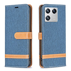 Coque Portefeuille Livre Cuir Etui Clapet B16F pour Xiaomi Mi 13 Pro 5G Bleu Royal