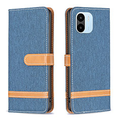 Coque Portefeuille Livre Cuir Etui Clapet B16F pour Xiaomi Poco C50 Bleu