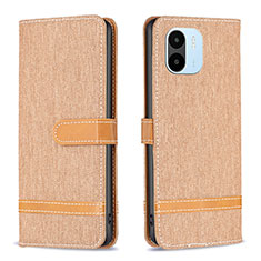 Coque Portefeuille Livre Cuir Etui Clapet B16F pour Xiaomi Poco C50 Or