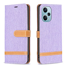 Coque Portefeuille Livre Cuir Etui Clapet B16F pour Xiaomi Poco F5 5G Violet Clair