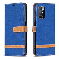 Coque Portefeuille Livre Cuir Etui Clapet B16F pour Xiaomi Redmi 10 (2022) Bleu