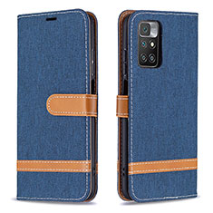 Coque Portefeuille Livre Cuir Etui Clapet B16F pour Xiaomi Redmi 10 (2022) Bleu Royal