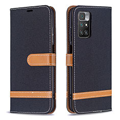 Coque Portefeuille Livre Cuir Etui Clapet B16F pour Xiaomi Redmi 10 (2022) Noir