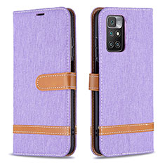 Coque Portefeuille Livre Cuir Etui Clapet B16F pour Xiaomi Redmi 10 (2022) Violet Clair