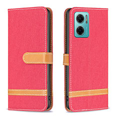 Coque Portefeuille Livre Cuir Etui Clapet B16F pour Xiaomi Redmi 10 5G Rouge