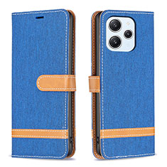 Coque Portefeuille Livre Cuir Etui Clapet B16F pour Xiaomi Redmi 12 4G Bleu