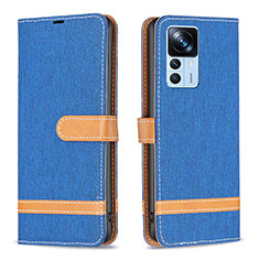 Coque Portefeuille Livre Cuir Etui Clapet B16F pour Xiaomi Redmi K50 Ultra 5G Bleu