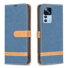 Coque Portefeuille Livre Cuir Etui Clapet B16F pour Xiaomi Redmi K50 Ultra 5G Bleu Royal