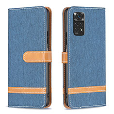 Coque Portefeuille Livre Cuir Etui Clapet B16F pour Xiaomi Redmi Note 11 4G (2022) Bleu Royal