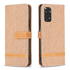 Coque Portefeuille Livre Cuir Etui Clapet B16F pour Xiaomi Redmi Note 11 4G (2022) Or