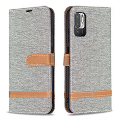 Coque Portefeuille Livre Cuir Etui Clapet B16F pour Xiaomi Redmi Note 11 SE 5G Gris