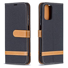 Coque Portefeuille Livre Cuir Etui Clapet B16F pour Xiaomi Redmi Note 11 SE India 4G Noir