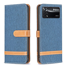 Coque Portefeuille Livre Cuir Etui Clapet B16F pour Xiaomi Redmi Note 11E Pro 5G Bleu Royal