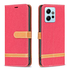 Coque Portefeuille Livre Cuir Etui Clapet B16F pour Xiaomi Redmi Note 12 4G Rouge