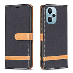 Coque Portefeuille Livre Cuir Etui Clapet B16F pour Xiaomi Redmi Note 12 Turbo 5G Noir