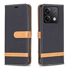 Coque Portefeuille Livre Cuir Etui Clapet B16F pour Xiaomi Redmi Note 13 5G Noir