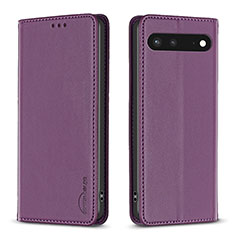 Coque Portefeuille Livre Cuir Etui Clapet B17F pour Google Pixel 7 5G Violet