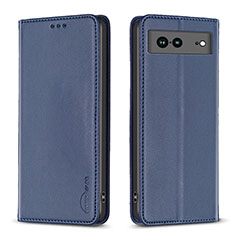 Coque Portefeuille Livre Cuir Etui Clapet B17F pour Google Pixel 7a 5G Bleu