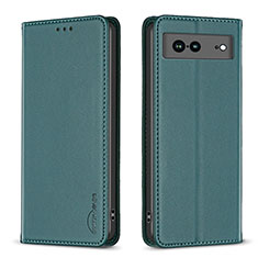 Coque Portefeuille Livre Cuir Etui Clapet B17F pour Google Pixel 7a 5G Vert