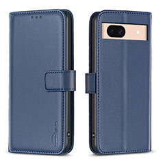 Coque Portefeuille Livre Cuir Etui Clapet B17F pour Google Pixel 8a 5G Bleu