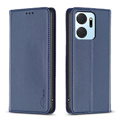 Coque Portefeuille Livre Cuir Etui Clapet B17F pour Huawei Honor X7a Bleu