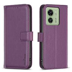 Coque Portefeuille Livre Cuir Etui Clapet B17F pour Motorola Moto Edge 40 5G Violet