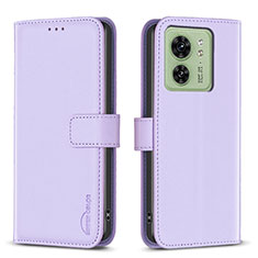 Coque Portefeuille Livre Cuir Etui Clapet B17F pour Motorola Moto Edge 40 5G Violet Clair