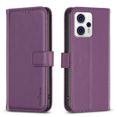 Coque Portefeuille Livre Cuir Etui Clapet B17F pour Motorola Moto G13 Violet