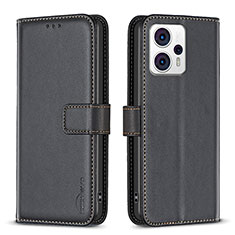 Coque Portefeuille Livre Cuir Etui Clapet B17F pour Motorola Moto G23 Noir