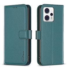 Coque Portefeuille Livre Cuir Etui Clapet B17F pour Motorola Moto G23 Vert