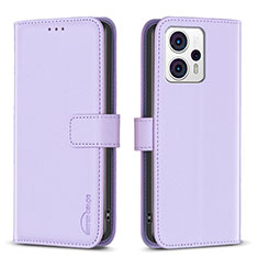 Coque Portefeuille Livre Cuir Etui Clapet B17F pour Motorola Moto G23 Violet Clair