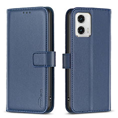 Coque Portefeuille Livre Cuir Etui Clapet B17F pour Motorola Moto G73 5G Bleu