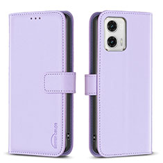 Coque Portefeuille Livre Cuir Etui Clapet B17F pour Motorola Moto G73 5G Violet Clair