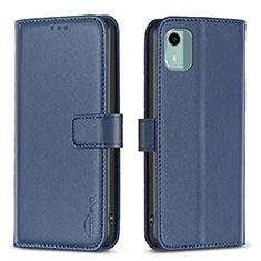 Coque Portefeuille Livre Cuir Etui Clapet B17F pour Nokia C12 Bleu