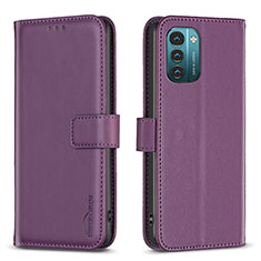 Coque Portefeuille Livre Cuir Etui Clapet B17F pour Nokia G11 Violet