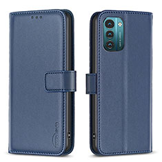 Coque Portefeuille Livre Cuir Etui Clapet B17F pour Nokia G21 Bleu